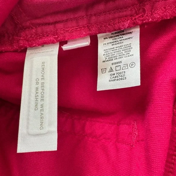 LOFT Plus Magenta Pink Midrise Velvet Skinny Pants Plus Size 24 NWT - Picture 15 of 16